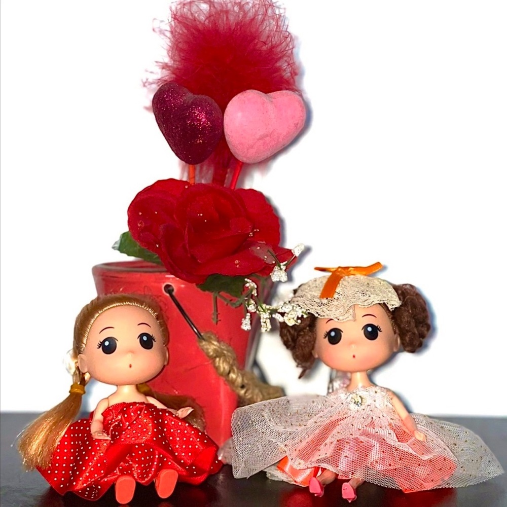 Flower girl dolls w key rings
